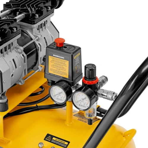 Компрессор безмасляный, малошумный  DLS 2250/100, 2250 Вт, 3x750, 100 л, 410 л/мин блок управления/ Denzel по ценам производителя в Краснодаре с доставкой по всей России