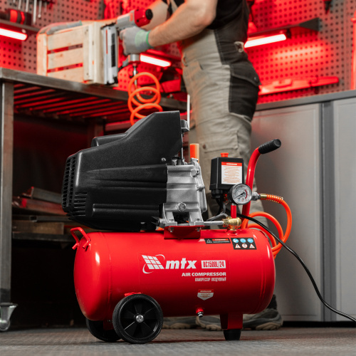 Компрессор воздушный DC1500L/24, 1,5 кВт, 24 л, 210 л/мин MTX по ценам производителя в Краснодаре с доставкой по всей России