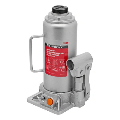 Домкрат гидравлический бутылочный, 10 т, h подъема 230-460 мм Matrix по ценам производителя в Краснодаре с доставкой по всей России
