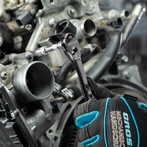 Ключ-трещотка 1/4", CrV, 90 зубьев, усиленный, хром Gross по ценам производителя в Краснодаре с доставкой по всей России