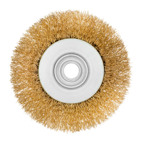 Щетка для УШМ, 100 мм, М14, "тарелка", латунированная витая проволока Matrix по ценам производителя в Краснодаре с доставкой по всей России