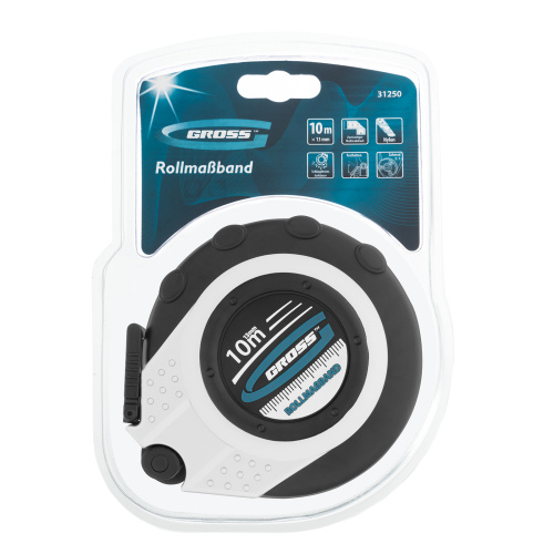 Рулетка геодезическая 10 м х 13 мм, закрытый корпус, металлическая лента, нейлон Gross по ценам производителя в Краснодаре с доставкой по всей России