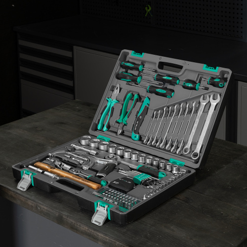 Набор инструментов, 1/2", 1/4", CrV, пластиковый кейс 98 предметов Stels по ценам производителя в Краснодаре с доставкой по всей России