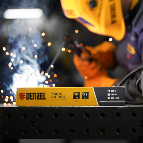 Электроды DER-3, диам. 3 мм, 2,5 кг., рутиловое покрытие Denzel по ценам производителя в Краснодаре с доставкой по всей России
