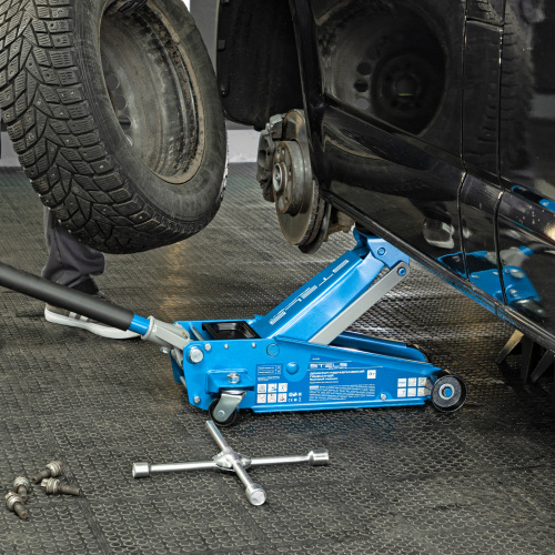 Домкрат гидравлический подкатной, 3 т, 120-450 мм, быстрый подъем, проф. Stels по ценам производителя в Краснодаре с доставкой по всей России