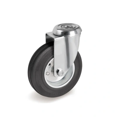 Колесо поворотное SCh 55 125 мм резина под болт РФ купить в Москве с доставкой по всей России | ProtosMarket.ru