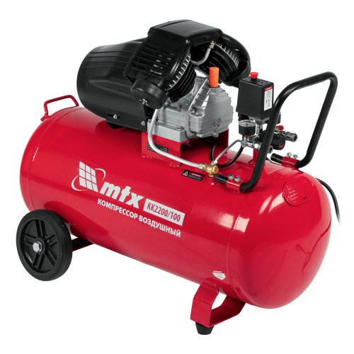 Компрессор воздушный КК-2200/100, 2,2 кВт, 350 л/мин, 100 л, прямой привод, масляный MTX по ценам производителя в Краснодаре с доставкой по всей России