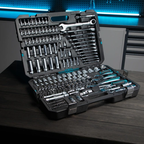 Набор инструментов, 1/2", 3/8", 1/4", CrV, 120 зубьев, 216 предметов Gross по ценам производителя в Краснодаре с доставкой по всей России