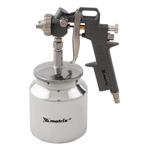 Краскораспылитель пневматический с нижним бачком V 0.75 л, сопло D 1.2, 1.5 и 1.8 мм Matrix по ценам производителя в Краснодаре с доставкой по всей России