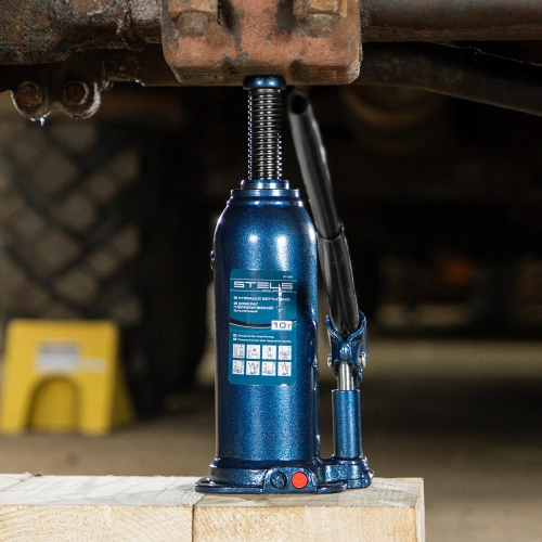 Домкрат гидравлический бутылочный, 10 т, h подъема 222-447 мм Stels по ценам производителя в Краснодаре с доставкой по всей России