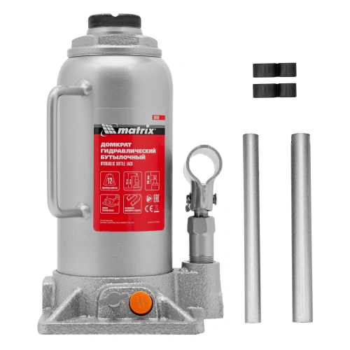 Домкрат гидравлический бутылочный, 12 т, h подъема 230-465 мм Matrix по ценам производителя в Краснодаре с доставкой по всей России