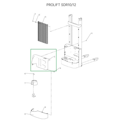 Кожух моторного отсека верхний для штабелеров SDR1-1,2 т, SDR1635 по ценам производителя в Краснодаре с доставкой по всей России
