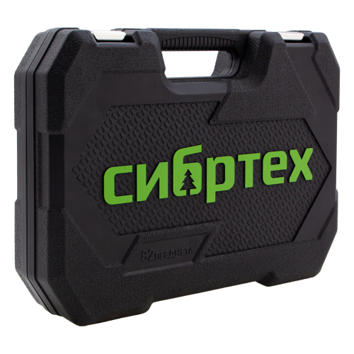 Набор инструментов 82 предмета, CrV, 1/2", 1/4" Сибртех по ценам производителя в Краснодаре с доставкой по всей России
