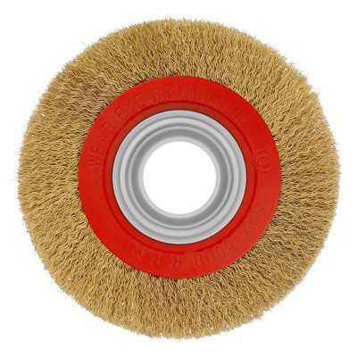 Щетка для точила, 150 мм, посадка 32 мм, плоская, латунированная витая проволока Matrix по ценам производителя в Краснодаре с доставкой по всей России