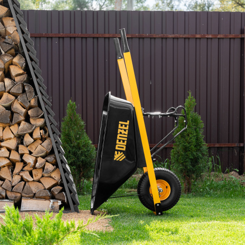 Тачка строительная, усиленная, объем 140 л, 230 кг, колесо 15х6.00-6 Denzel по ценам производителя в Краснодаре с доставкой по всей России