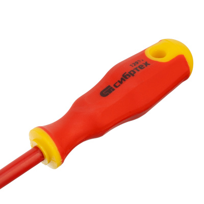 Отвертка диэлектрическая SL3 х 75 мм, CrV, до 1000 В, двухкомпонентная рукоятка Сибртех по ценам производителя в Краснодаре с доставкой по всей России