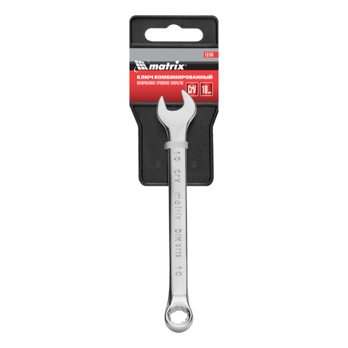 Ключ комбинированный, 10 мм, CrV, полированный хром Matrix по ценам производителя в Краснодаре с доставкой по всей России