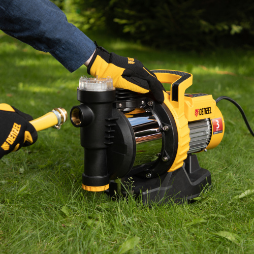 Садовый поверхностный насос GP1100SS, 1100 Вт, 4000 л/ч, подъем 45 м, пластик Denzel по ценам производителя в Краснодаре с доставкой по всей России