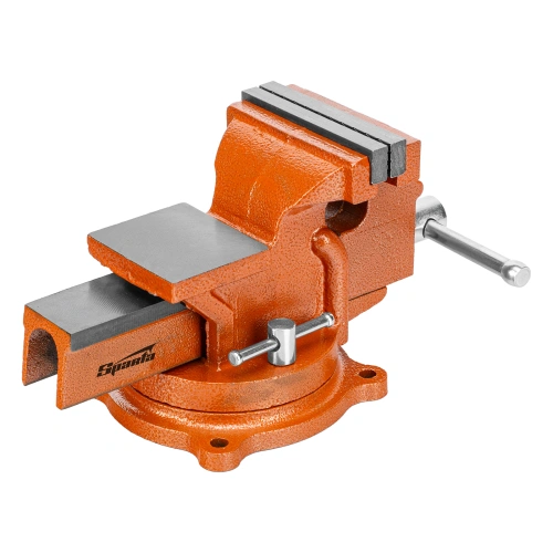 Тиски слесарные, 100 мм, поворотные, с наковальней Sparta по ценам производителя в Краснодаре с доставкой по всей России