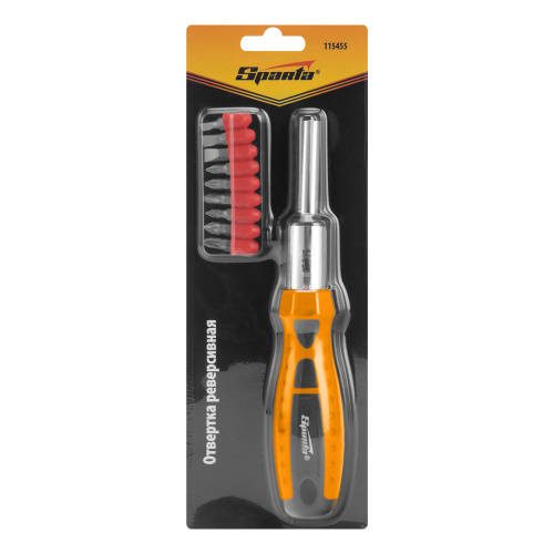 Отвертка реверсивная, набор бит, 10 шт, CrV Sparta по ценам производителя в Краснодаре с доставкой по всей России