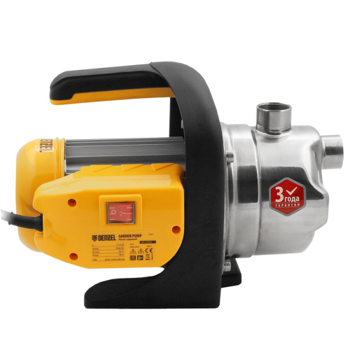 Садовый поверхностный насос GP1200Х, 1200 Вт, 3700 л/ч, подъем 46 м, нержавейка Denzel по ценам производителя в Краснодаре с доставкой по всей России