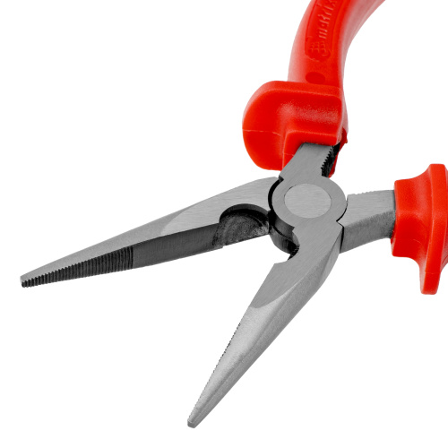 Длинногубцы прямые Econom, 180 мм, шлифованные, пластмассовые рукоятки Matrix по ценам производителя в Краснодаре с доставкой по всей России