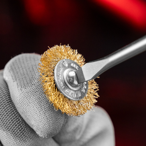 Набор щеток для дрели, 5 шт, 5 плоских 25-38-50-63-75 мм, со шпильками, металлические Matrix по ценам производителя в Краснодаре с доставкой по всей России