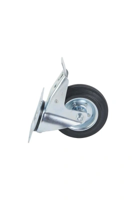 Колесо поворотное усиленное резина SRCB 63 160 мм с тормозом по ценам производителя в Краснодаре с доставкой по всей России