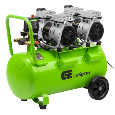 Компрессор безмаслянный малошумный МБ 2000/50, 2000 Вт, 50л, 300 л/мин Сибртех по ценам производителя в Краснодаре с доставкой по всей России