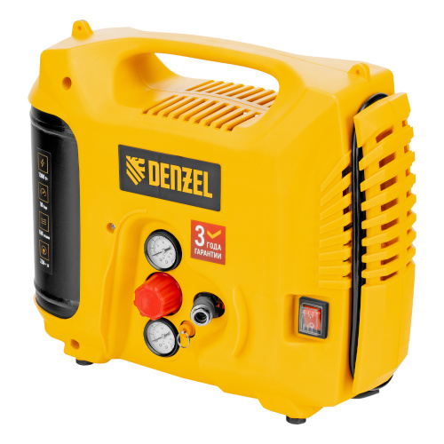 Компрессор воздушный DL1300, 10 бар, 1,3 кВт 180 л/мин 5 л, с набором аксессуаров Denzel по ценам производителя в Краснодаре с доставкой по всей России