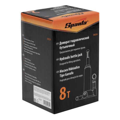 Домкрат гидравлический бутылочный, 8 т, h подъема 200-385 мм Sparta по ценам производителя в Краснодаре с доставкой по всей России