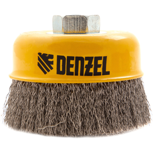Щетка для УШМ, 100 мм, "Чашка", витая нержавеющая проволока 0.3 мм, М14 Denzel по ценам производителя в Краснодаре с доставкой по всей России