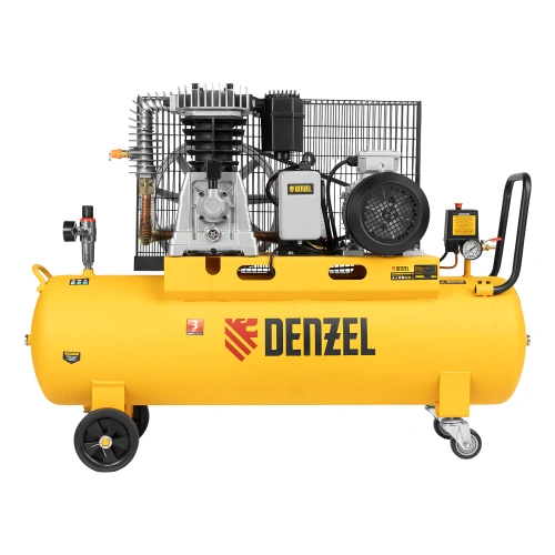Компрессор воздушный, ременный привод BCI4000-T/100, 4.0 кВт, 100 литров, 690 л/мин Denzel по ценам производителя в Краснодаре с доставкой по всей России