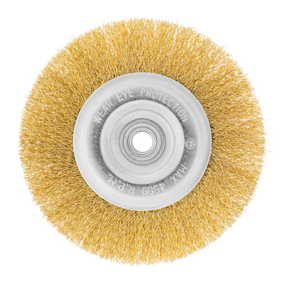 Щетка для УШМ, 150 мм, М14, плоская, латунированная витая проволока Matrix по ценам производителя в Краснодаре с доставкой по всей России