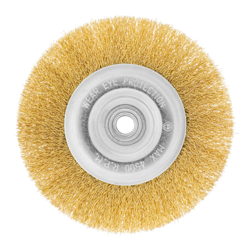 Щетка для УШМ, 150 мм, М14, плоская, латунированная витая проволока Matrix по ценам производителя в Краснодаре с доставкой по всей России