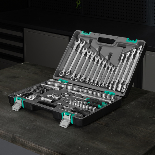 Набор инструментов, 1/2", 1/4", CrV, пластиковый кейс 88 предметов Stels по ценам производителя в Краснодаре с доставкой по всей России