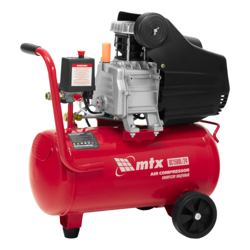 Компрессор воздушный DC1500L/24, 1,5 кВт, 24 л, 210 л/мин MTX по ценам производителя в Краснодаре с доставкой по всей России