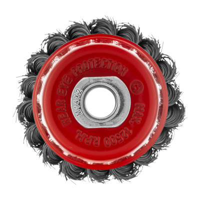 Щетка для УШМ, 75 мм, М14, "чашка", крученая проволока 0.35 мм Matrix по ценам производителя в Краснодаре с доставкой по всей России