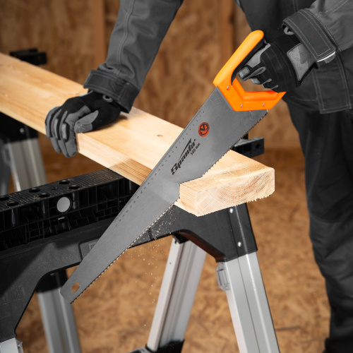 Ножовка по дереву, 500 мм, 7-8 TPI, зуб 2D, каленый зуб, двухкомпонентная рукоятка Sparta по ценам производителя в Краснодаре с доставкой по всей России