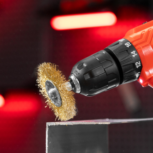 Набор щеток для дрели, 5 шт, 5 плоских 25-38-50-63-75 мм, со шпильками, металлические Matrix по ценам производителя в Краснодаре с доставкой по всей России