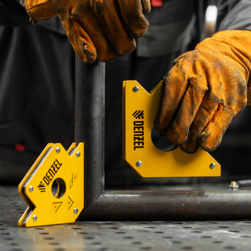 Фиксатор магнитный для сварочных работ усилие 75 LB Denzel по ценам производителя в Краснодаре с доставкой по всей России