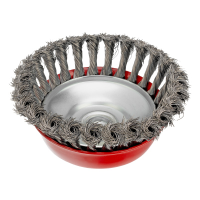 Щетка для УШМ, 125 мм, М14, "чашка", крученая проволока 0.35 мм Matrix по ценам производителя в Краснодаре с доставкой по всей России