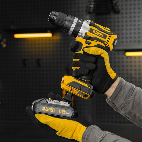 Дрель-шуруповерт аккумуляторная ударная бесщет CIDB-18-02, Li-Ion, 18 В Denzel по ценам производителя в Краснодаре с доставкой по всей России