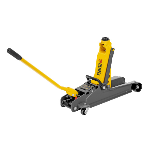 Домкрат гидравлический подкатной с фиксатором, 2,5 т,  85-385 мм, в пласт. кейсе Denzel по ценам производителя в Краснодаре с доставкой по всей России