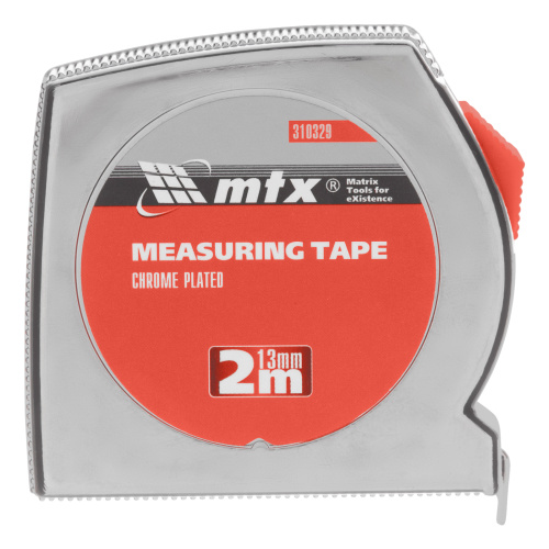 Рулетка Chrom, 2 м x 13 мм, хромированный корпус MTX по ценам производителя в Краснодаре с доставкой по всей России