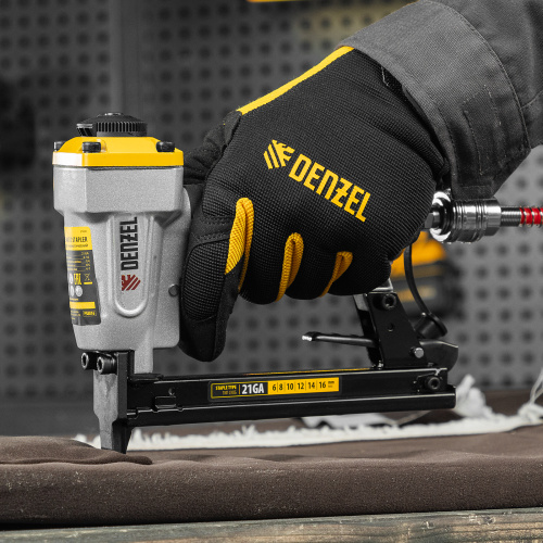 Степлер пневматический PS8016 для прямоугольных скоб 21GA от 6 до 16 мм Denzel по ценам производителя в Краснодаре с доставкой по всей России