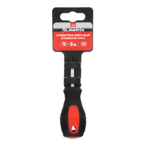 Отвертка Anti-Slip, PH1 х 38 мм, CrV, двухкомпонентная рукоятка Matrix по ценам производителя в Краснодаре с доставкой по всей России