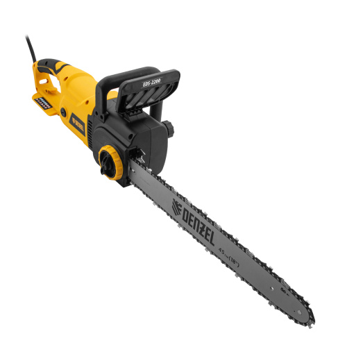 Пила цепная электрическая EDS-2200, 2.2 кВт,продольная, шина 45 см, шаг 3/8, паз 1.3 мм, 62 звена Denzel по ценам производителя в Краснодаре с доставкой по всей России