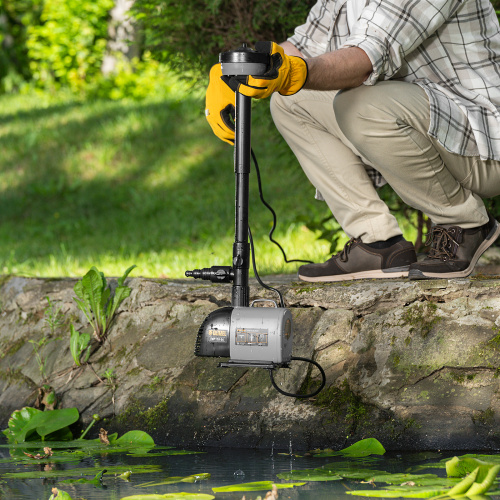 Насос фонтанный FNP110-34, 112 Вт, подъем 3,4 м, 3400 л/ч, колокольчик/каскад/гейзер Denzel по ценам производителя в Краснодаре с доставкой по всей России