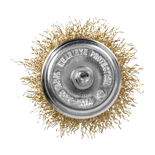 Щетка для дрели, 50 мм, "чашка" со шпилькой, латунированная витая проволока Matrix по ценам производителя в Краснодаре с доставкой по всей России